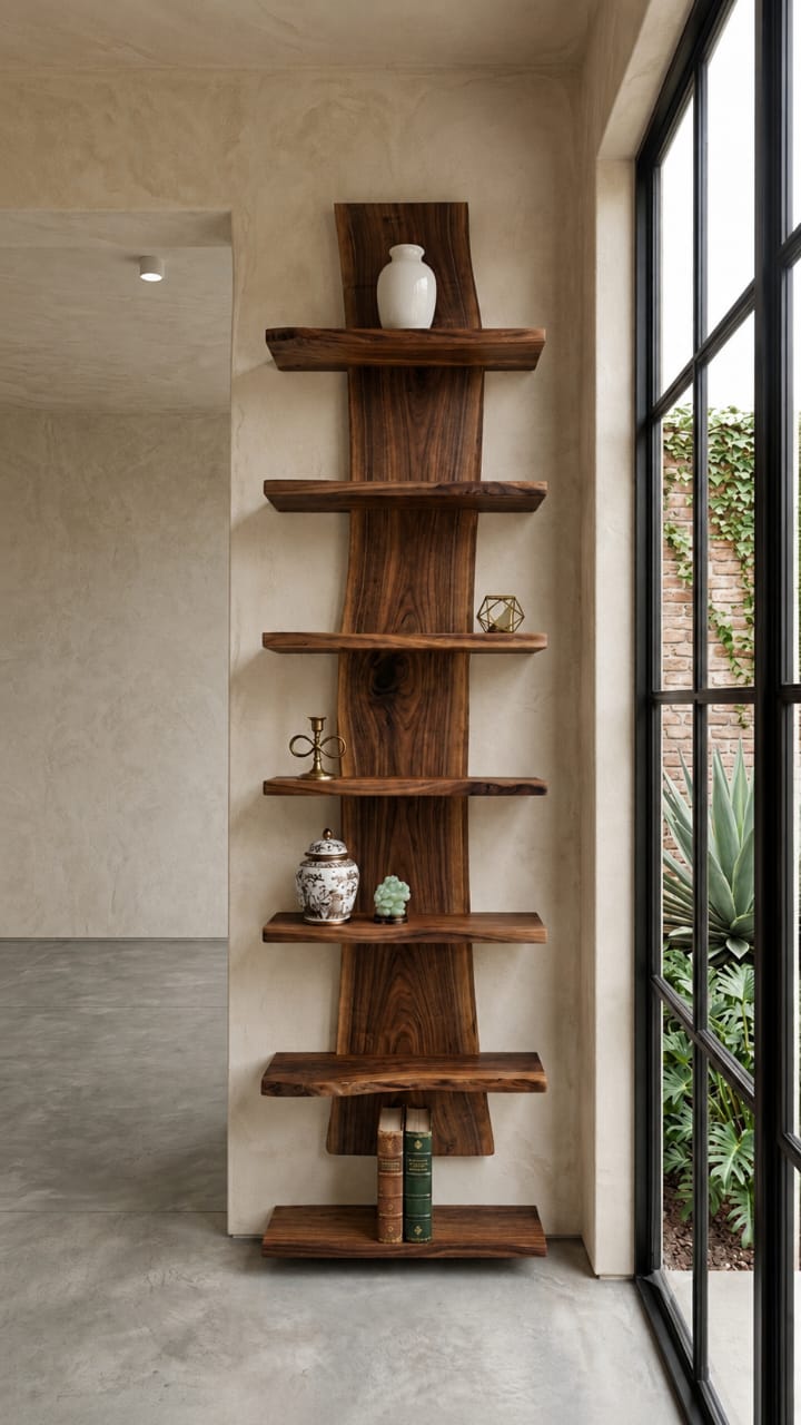 Modern Floating Wooden Storage Rack