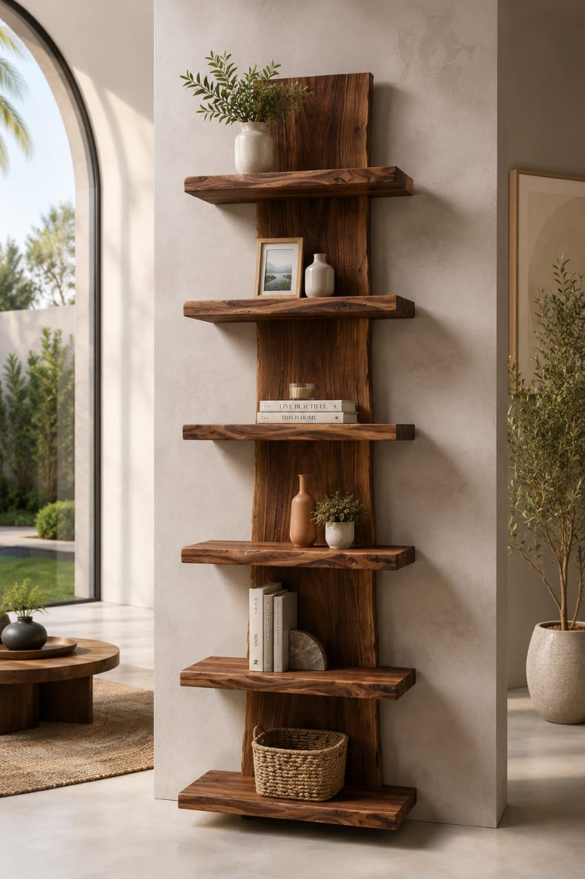 Modern Floating Wooden Storage Rack