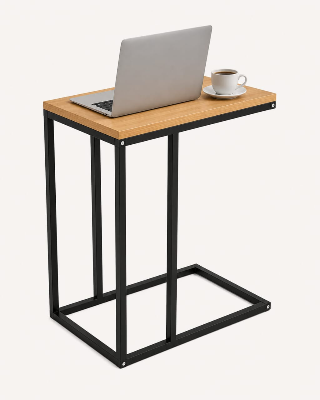 Modern C-Shaped Laptop Side Table