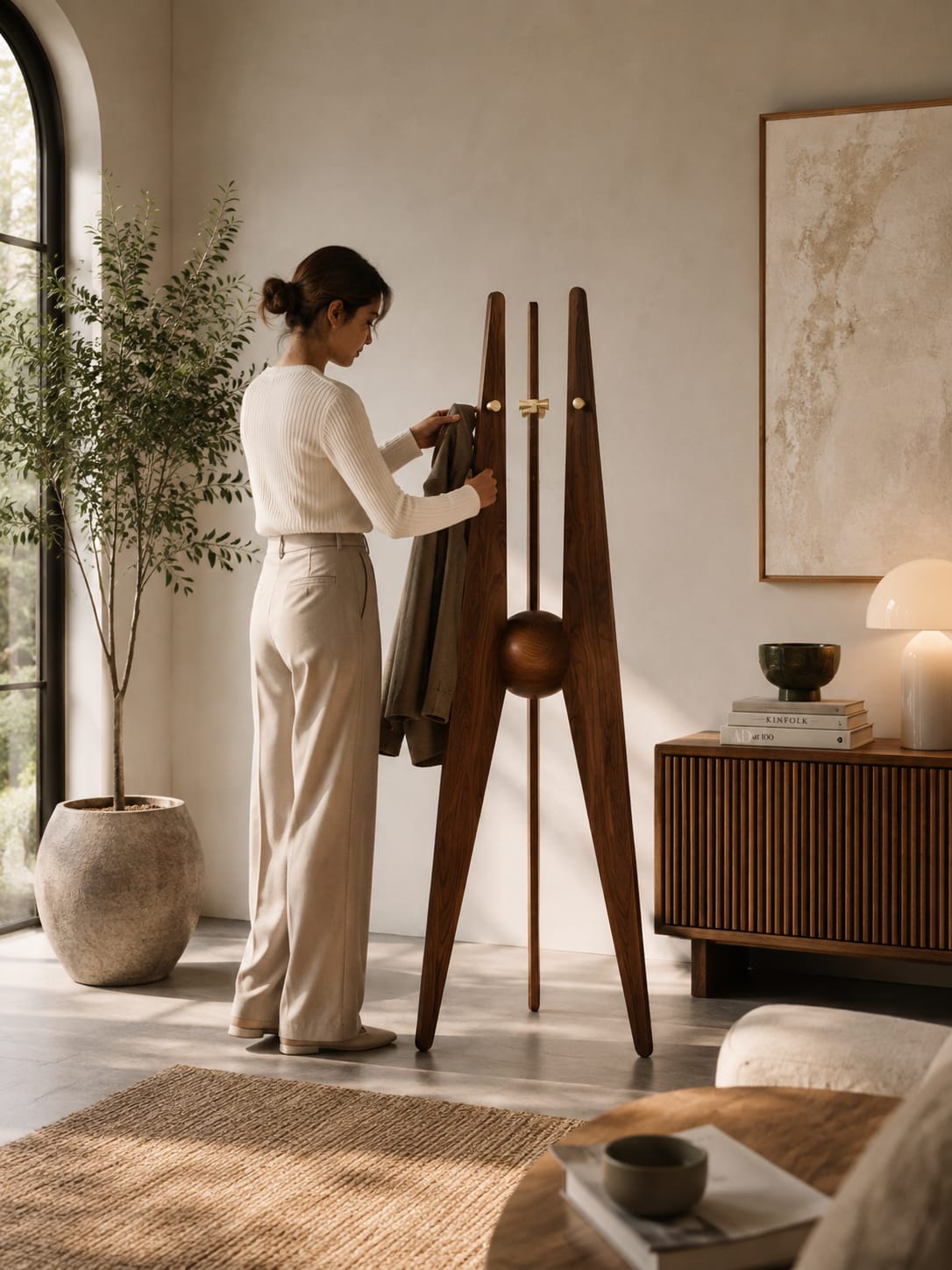 Modern Wooden Coat Rack