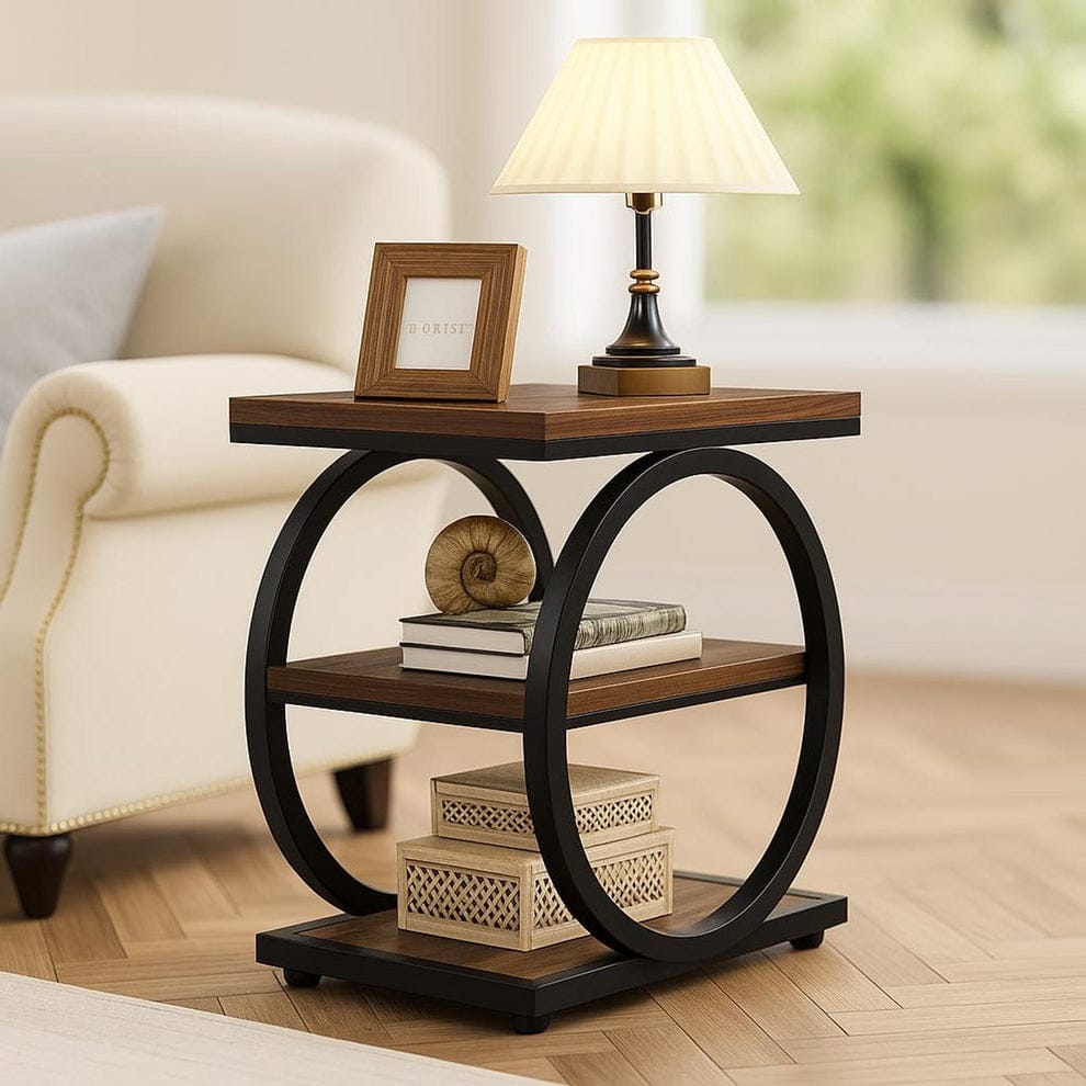 Modern Console Table with Storage Shelf