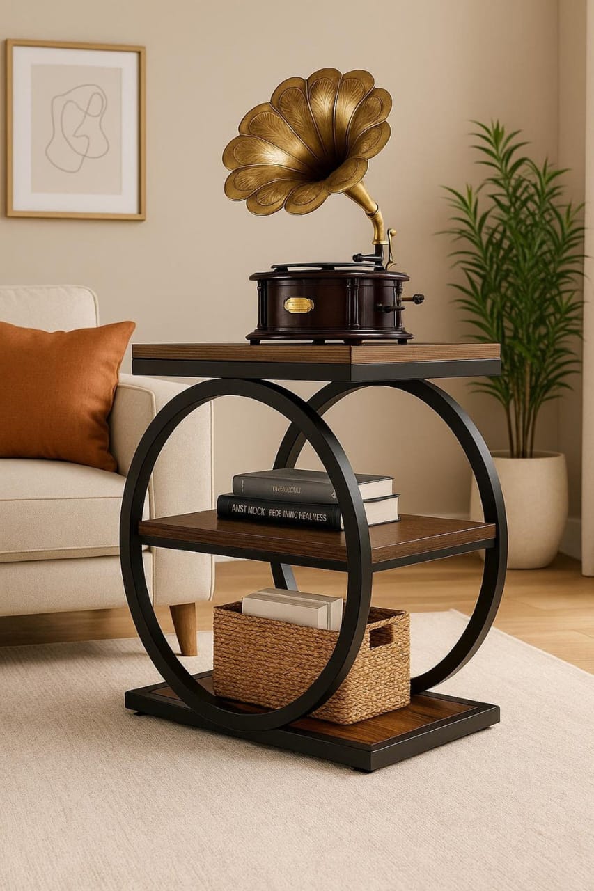 Modern Console Table with Storage Shelf