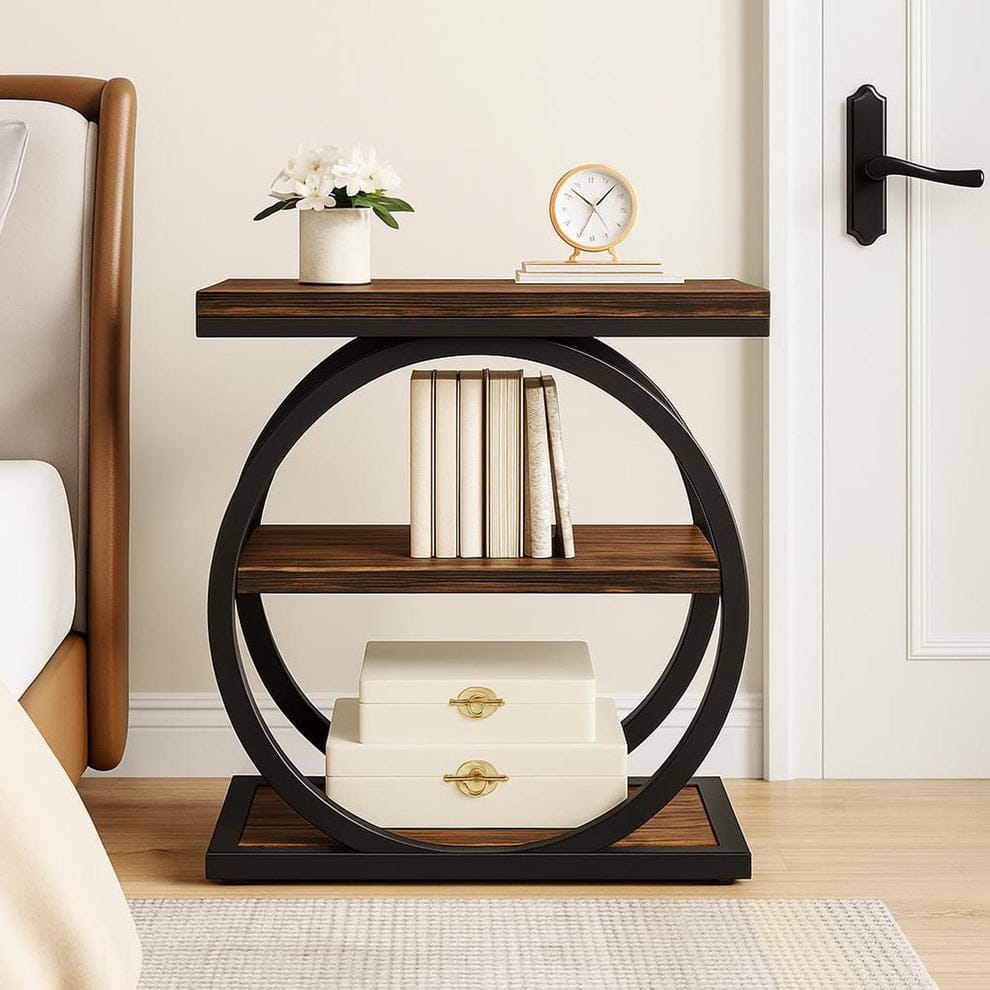 Modern Console Table with Storage Shelf