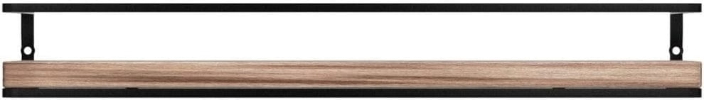 Modern Wall-Mounted Wooden Bathroom Shelf with Towel Bar