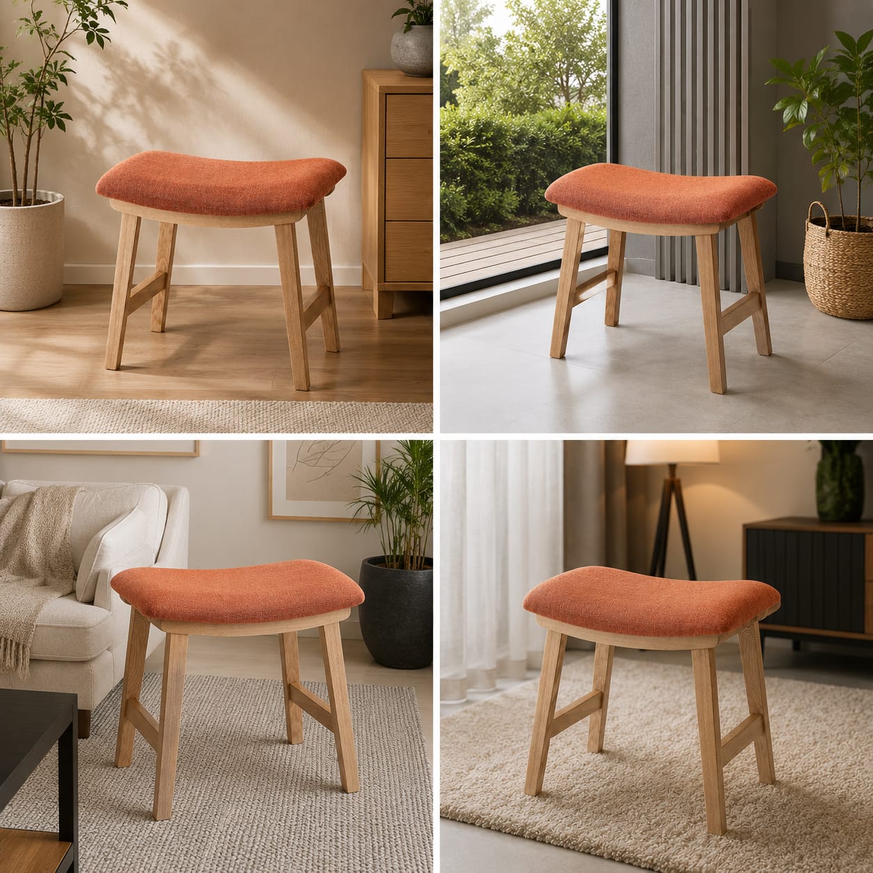 Modern Cushioned Ottoman