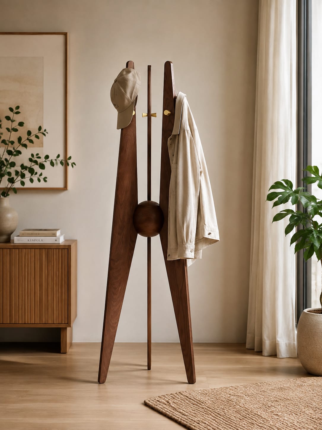 Modern Wooden Coat Rack