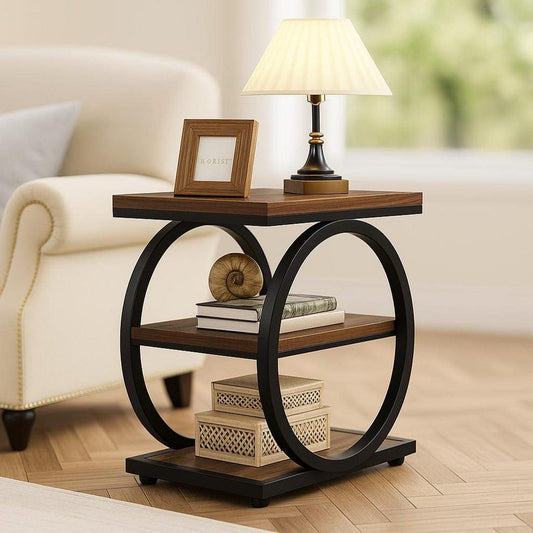 Modern console table with storage shelf from Sellixpk Furniture Hub, featuring a sleek design and functional surface.